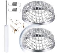 Copertura di ventilazione per roulotte: copertura in metallo resistente alla ruggine in due pezzi, facile da installare, per roulotte, copertura resistente alle intemperie, controllo della temperatura