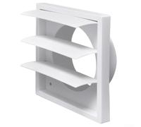Copertura di ventilazione rotonda con tre doghe mobili per un efficace controllo del flusso d'aria e protezione contro vento, pioggia e detriti (12,7 cm, bianco)