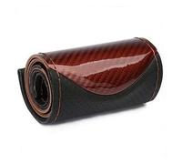 Copertura di Volante Coprivolante decorativo per auto in pelle superfine e fibra di carbonio cristallo, coprimanubrio cucito a mano per tutte le stagioni Coprivolanti(Coffee)