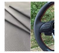 Copertura di Volante Coprivolante in pelle intrecciata per BMW Serie 5 6 7 F10 F07 F06 F12 F13 F01 F02 linea rossa e blu in microfibra traforata Coprivolanti(M colors thread)