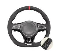 Copertura di Volante Coprivolante per auto cucito a mano in morbida pelle scamosciata per Kia Stinger 2017 2018 2019 2020 Coprivolanti(GRAY)