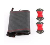 Copertura di Volante Coprivolante per auto fai da te in microfibra cucito a mano per Buick Excelle XT GT Encore e Mokka, treccia per volante Coprivolanti(Red Thread)