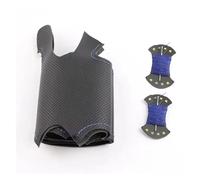 Copertura di Volante Coprivolante per auto fai da te in microfibra cucito a mano per Buick Excelle XT GT Encore e Mokka, treccia per volante Coprivolanti(Blue Thread)
