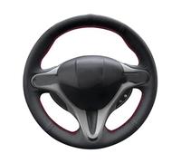 Copertura di Volante Coprivolante per auto in treccia, personalizzato, antiscivolo, in pelle sintetica per Civic 8th MK8 2005-2011, accessori per auto Coprivolanti(White Thread)