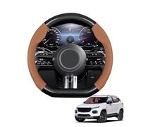 Copertura di Volante Forma D Fibra di Carbonio Pelle Microfibra Coprivolante Auto per Groove 2017-2023 Traspirante Antiscivolo Accessori Protezione del Volante Auto(Light Brown)