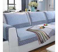 Copertura Divano Con Penisola 4/3/2/1 Copridivano Posti Destra Sinistra Impermeabile Angolare,copridivano Angolare Con Penisola Universale, Antiscivolo Fodera Sofa Cover Set L Shape,blau-90x160cm