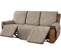Copertura Divano Copripoltrona Relax Reclinabile 1/2/3 posto con braccioli Copri Poltrona Relax Lavabili per Sedia Reclinabile con Cinghia Elastica Regolabile Casa ( Color : #4 , Size : 3 posti )