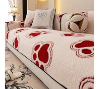 Copertura Divano Morbida E Divertente Con Impronte Di Zampe, Antiscivolo, Lavabile, Impermeabile, Adatta Agli Animali, 1-5 Posti, Natale 70 * 70cm/27,56 * 27,56in Red 110 * 160cm/43.31 * 62.99in
