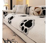 Copertura Divano Morbida E Divertente Con Impronte Di Zampe, Antiscivolo, Lavabile, Impermeabile, Adatta Agli Animali, 1-5 Posti, Natale 70 * 70cm/27,56 * 27,56in Black 110 * 160cm/43.31 * 62.99in