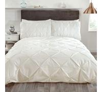Balmoral Pin Ricamo Misura Super King Set Copripiumino Elegante - Crema
