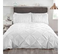 Balmoral Pin Ricamo Set Copripiumino Singolo Elegante - Bianco
