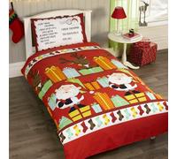 Copertura Duvet Di Babbo Natale Set Singolo Letto Biancheria Per Bambini Regali