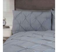 Balmoral Pin Ricamo Misura Super King Set Copripiumino Elegante - Grigio