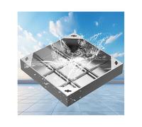 Copertura e telaio da incasso, bacino per fognature invisibile, resistente, 50 x 50 x 8 cm, per integrazione senza cuciture, design resistente per un uso duraturo.