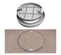 Copertura e telaio di accesso in acciaio inox resistente, camera di ispezione rotonda da 600 mm, coperchio invisibile di drenaggio delle acque reflue per sistemi fognari, design durevole e sicuro