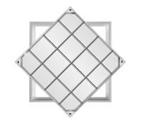 Copertura e telaio in acciaio inossidabile, design invisibile per cortile, vialetto e pavimentazione, coperchio per fosse settiche durevole con base