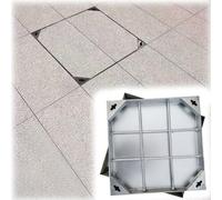 Copertura e telaio in acciaio inox - 300 x 300 650 x 500 900 x 600 mm - Coperchio per fosse settiche per patio, giardini e scuole (600 x 600 mm/24 x 24 pollici)