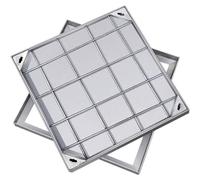 Copertura e telaio in acciaio inox, coperchio invisibile Gulli per fossa settica, decorativo per esterni e cortili da giardino