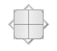 Copertura e telaio in acciaio inox, coperchio quadrato invisibile per serbatoio settico per cortile, vialetto e pavimentazione