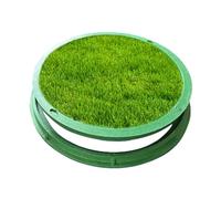 Copertura e telaio in resina invisibile, resistente, 100 cm, rotonda, resistente alle intemperie, copertura per bacino delle acque reflue, per prato e giardino, design composito soluzioni per il verde