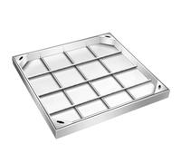 Copertura e telaio invisibile in acciaio inox, coperchio di drenaggio quadrato per bacino fognario, ispezione di fosse settiche, soluzione di accesso durevole e sicura