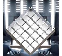 Copertura e telaio invisibile in acciaio inox, coperchio quadrato per bacino delle acque reflue, per patio, giardini, scuole e cortili, soluzione di accesso per fosse settiche durevoli