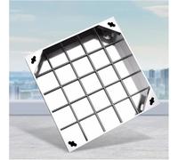 Copertura e telaio invisibili, design a incasso per bacini fognari, ideale per terrazze e giardini, dimensioni 50 cm x 50 cm