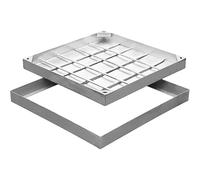 Copertura e telaio invisibili, in acciaio inox, per interni ed esterni, perfetto per cortili, vialetti, cortili e strade, design elegante resistente alle intemperie