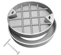 Copertura e telaio nascosti, copertura per fognature resistente, montaggio a filo, coperchio per serbatoio settico in acciaio inossidabile 304