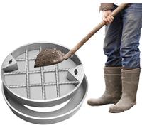 Copertura e telaio per botola rotonda in acciaio inossidabile da 48,3 cm, copertura per montaggio a filo, coperchio rinforzato per serbatoio settico per uso commerciale, copertura durevole per scarico