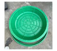 Copertura e telaio per fori di scarico integrati portatili, design circolare in resina, copertura di drenaggio per erba interrata, soluzione per paesaggistica e giardinaggio