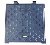 Copertura e telaio quadrato/rettangolare in ghisa, 40,6 x 61 cm, 61 x 61 cm, capacità di carico 5/10 tonnellate, ideale per l'installazione su strada (5t, 30 x 30 cm)