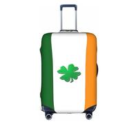 Copertura elastica lavabile per valigia, con bandiera dell'Irlanda, antigraffio, disponibile in varie misure, bianco, L