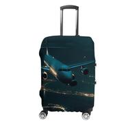 Copertura elastica lavabile per valigie da viaggio con aereo che vola di notte, antipolvere, antigraffio, adatta per bagagli da 48 a 81 cm, Stile:, L