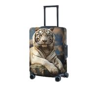 Copertura elastica lavabile per valigie Majestic Tiger che riposa su una roccia coperture per valigie per bagagli 45-81 cm coperture per bagagli portatili da viaggio manica antipolvere antigraffio
