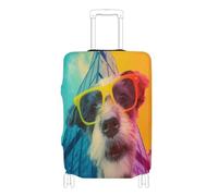 Copertura elastica per bagagli, antipolvere, adatta per bagagli da 45,7 a 81,7 cm, selfie cucciolo colorato, M 22-24 in