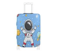 Copertura elastica per bagagli da viaggio Anti graffio valigia elastica protezione per bagagli Fit 18-32 Inch Bagagli, Pianeta astronauta carino cartone animato, M 22-24 in