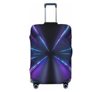 Copertura elastica per bagagli da viaggio con luci al neon 3D, con stampa a tunnel e luci al neon, antigraffio, Nero , M