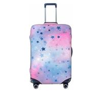 Copertura elastica per bagagli da viaggio, protezione per valigia, con stelle arcobaleno e alberi nella foresta, antigraffio, adatta per bagagli da 45,7 a 81,7 cm, Stelle Arcobaleno Brillanti,