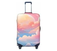 Copertura elastica per bagagli da viaggio, protezione per valigia, con stelle arcobaleno e alberi nella foresta, antigraffio, adatta per bagagli da 45,7 a 81,7 cm, Cielo Arcobaleno, L(27"-30"