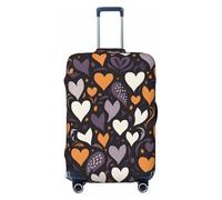 Copertura elastica per bagagli da viaggio, protezione per valigia, con stelle arcobaleno e alberi nella foresta, antigraffio, adatta per bagagli da 45,7 a 81,7 cm, Cuore, M(23"-26" Suitcase)