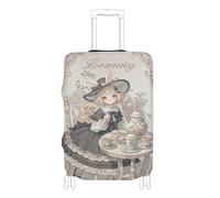 Copertura elastica per bagagli grande antigraffio valigia copre accessorio da viaggio Fit 18-32 Inch bagagli, cartone animato, coniglietto, anime, ragazza, L 26-28 in