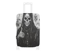 Copertura elastica per bagagli, lavabile, adatta per bagagli da 45-81 cm, cranio di dio della morte, XL 29-32 in