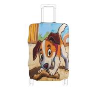 Copertura elastica per bagaglio a mano Anti graffio carry on valigia copertura bagagli Protector Fit 45-81 pollici bagagli, Cane che scava per le ossa, S 18-20 in