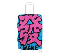 Copertura elastica per bagaglio a mano Resistente ai graffi, adatta per valigie da 45,7 a 81,7 cm, La cultura cinese rende Fortune blu, L 26-28 in