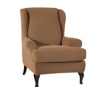 Copertura elastica per sgabello in tessuto spazzolato per pile Polar con design ananas, progettato per una perfetta aderenza su sedie da club, poltrone e sedie a secchiello (caffè chiaro)