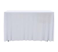 Copertura Elastica per Tavolo con Gonna 2 pz 183x76x74cm Bianco