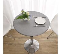 Copertura elastica per tavolo rotondo, impermeabile e antimacchia, lavabile, per cucina, giardino, feste, colore grigio, 120 cm, si adatta a tutti i tavoli, design durevole ed elegante