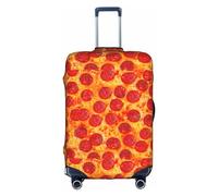 Copertura elastica per valigia da viaggio con pizza e peperoni 3D, resistente ai graffi, varie dimensioni, bianco, M