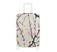 Copertura elastica per valigie, antigraffio, accessori da viaggio, adatta per bagagli da 45-81 cm, Fiore di arte della pittura dell'inchiostro, L 26-28 in